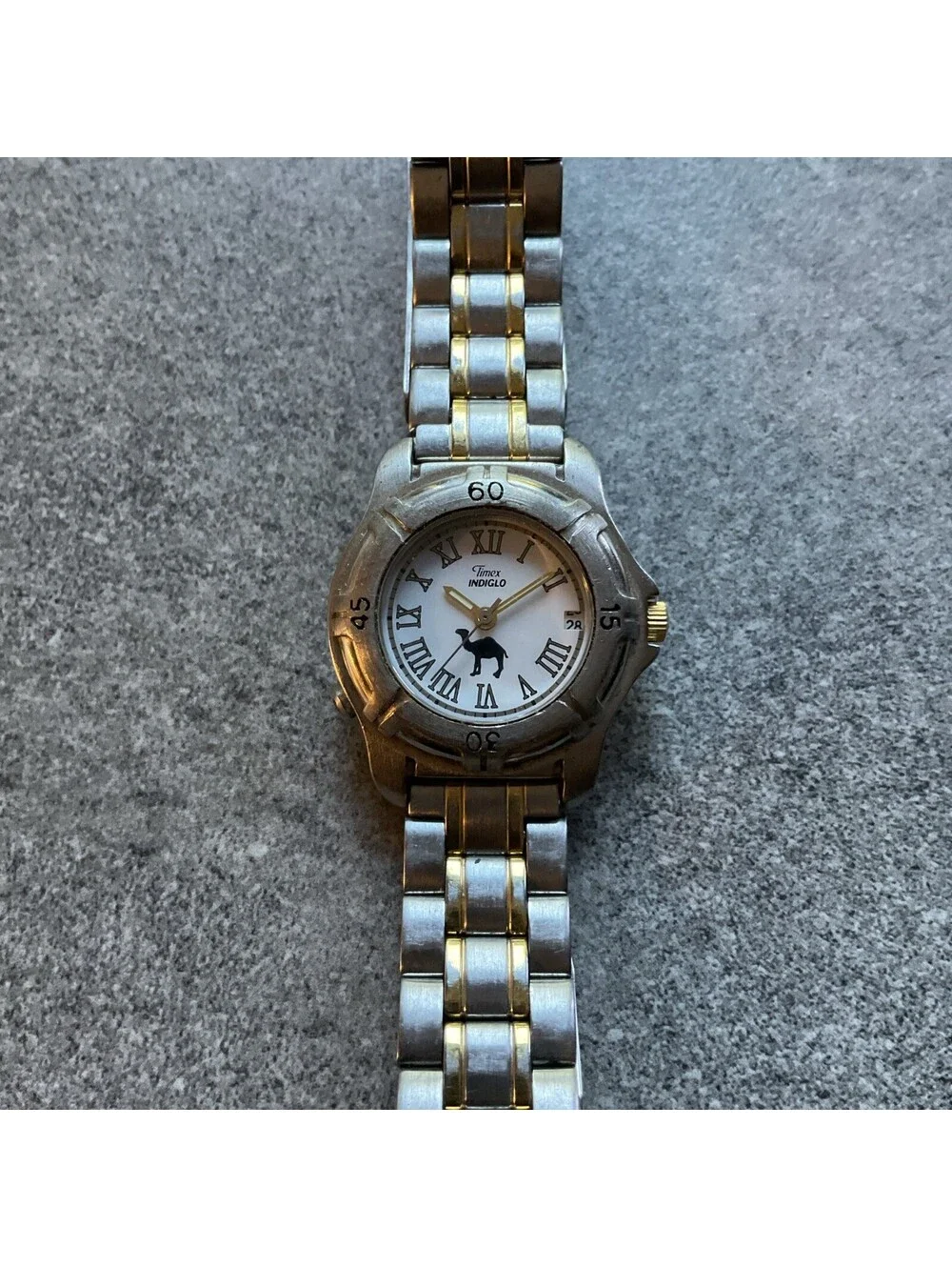 VINTAGE Ladies Timex Indiglo Camel Ladies Watch Quartz Movement Runs Well B-N